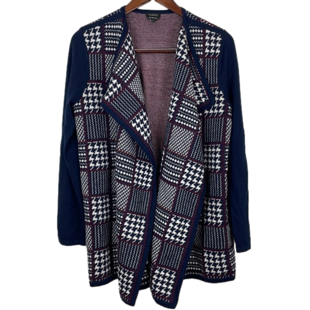 Talbots Open Front Merino Wool Cardigan